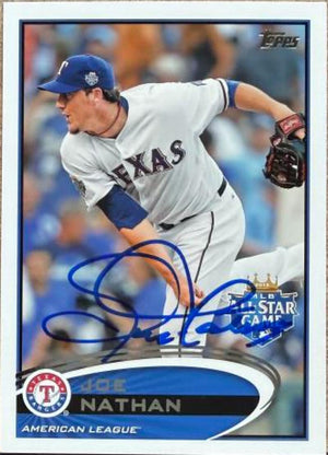 Joe Nathan Signed 2012 Topps Update Baseball Card - Texas Rangers #US256