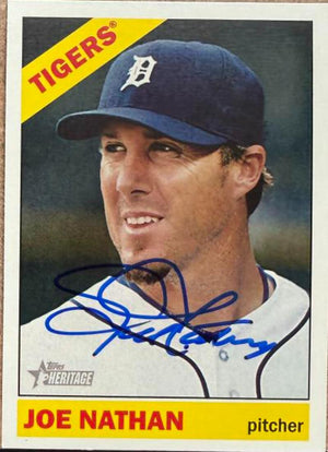 Joe Nathan Signed 2015 Topps Heritage Baseball Card - Detroit Tigers #143