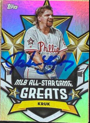 John Kruk Signed 2025 Topps All-Star Game Greats Baseball Card - Philadelphia Phillies