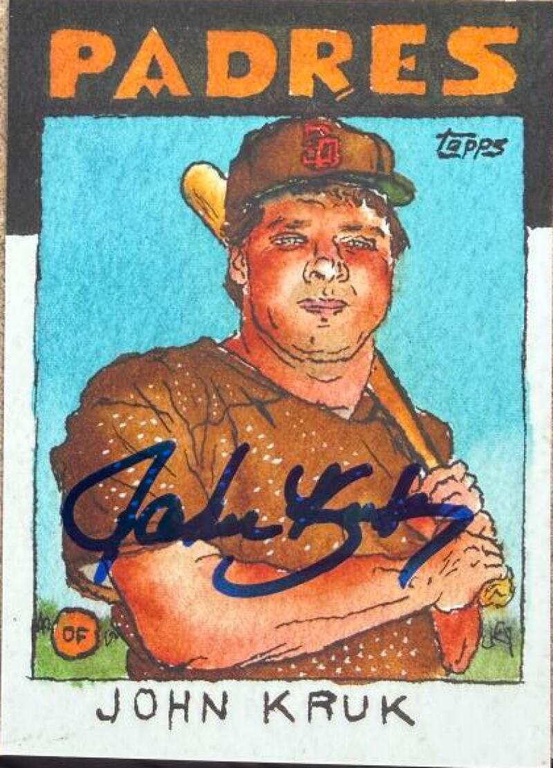 John Kruk Signed 2025 Topps Shoebox Treasures by Andy Friedman Baseball Card - San Diego Padres #12