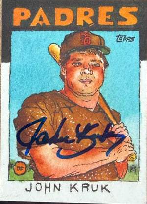 John Kruk Signed 2025 Topps Shoebox Treasures by Andy Friedman Baseball Card - San Diego Padres #12