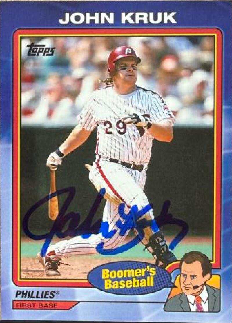 John Kruk Signed 2024 Topps x Chris Berman: Boomer's Baseball Card - Philadelphia Phillies #30