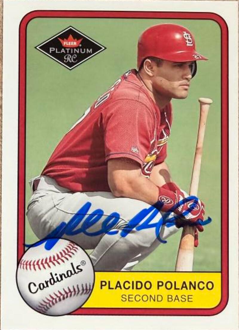 Placido Polanco Signed 2001 Fleer Platinum Baseball Card - St. Louis Cardinals #313