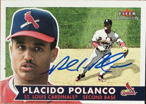 Placido Polanco Signed 2001 Fleer Tradition Baseball Card - St. Louis Cardinals #124