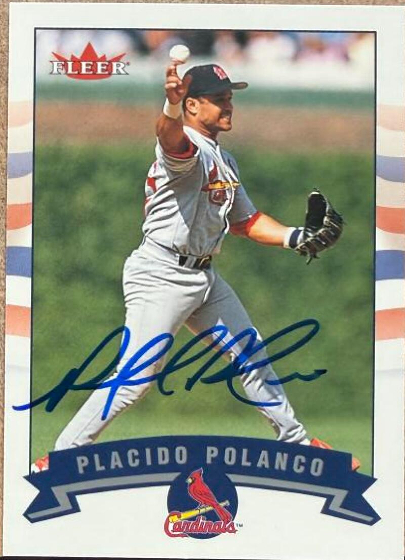 Placido Polanco Signed 2002 Fleer Baseball Card - St. Louis Cardinals #271