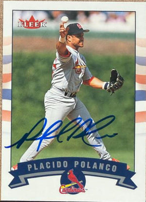 Placido Polanco Signed 2002 Fleer Baseball Card - St. Louis Cardinals #271
