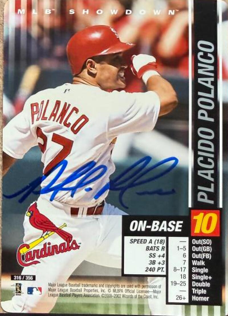 Placido Polanco Signed 2002 MLB Showdown Baseball Card - St. Louis Cardinals #316