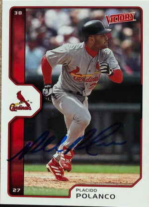 Placido Polanco Signed 2002 Upper Deck Victory Baseball Card - St. Louis Cardinals #281