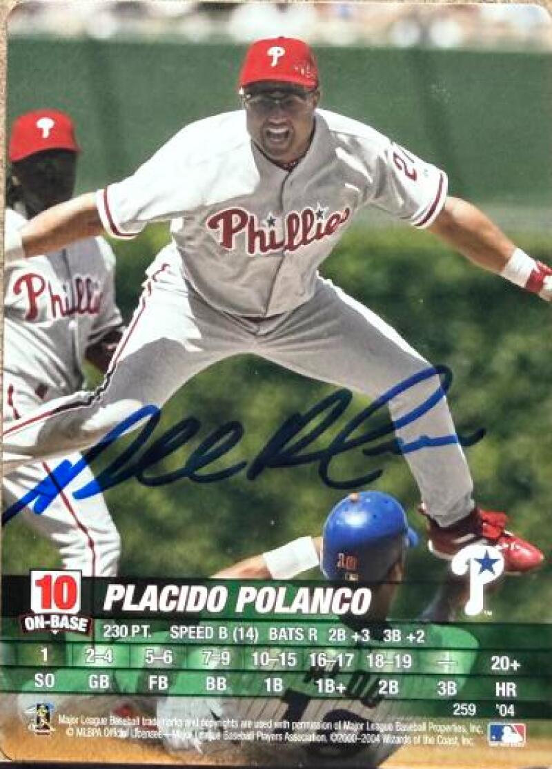Placido Polanco Signed 2004 MLB Showdown Baseball Card - Philadelphia Phillies #259