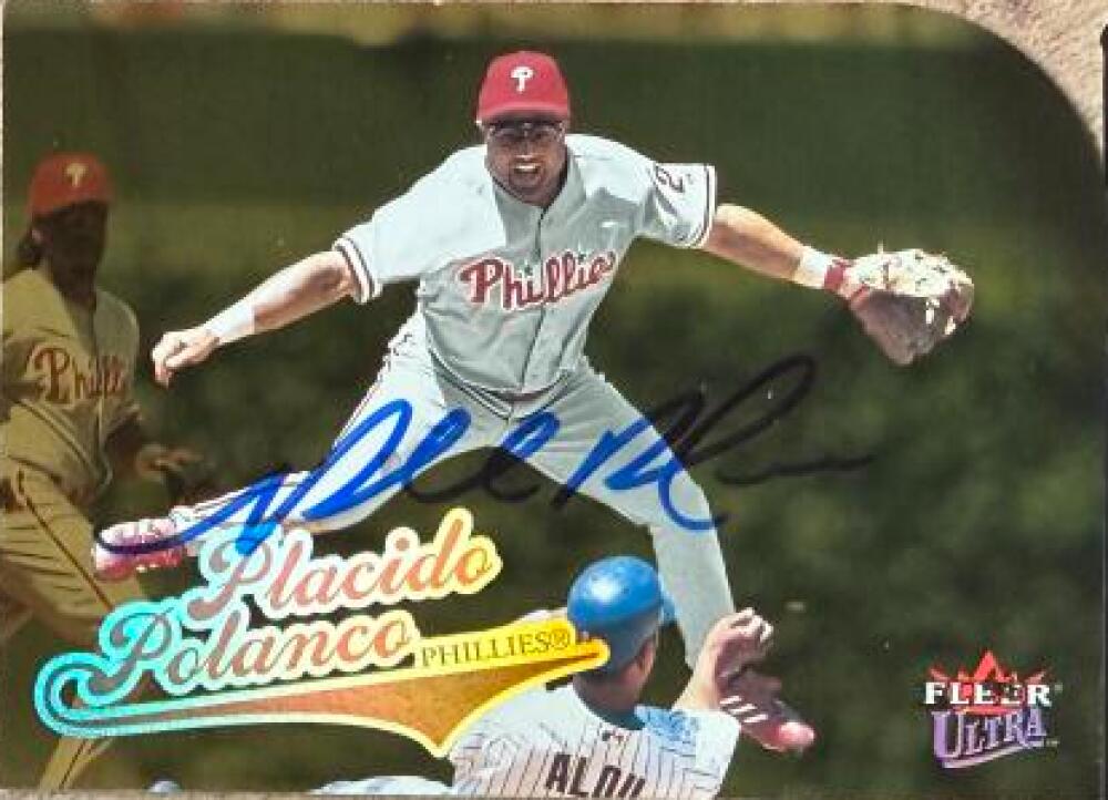 Placido Polanco Signed 2004 Fleer Ultra Gold Medallion Baseball Card - Philadelphia Phillies #25