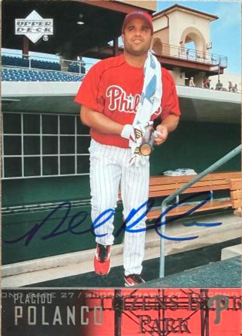 Placido Polanco Signed 2004 Upper Deck Baseball Card - Philadelphia Phillies #421