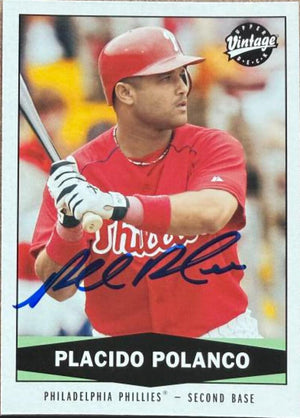 Placido Polanco Signed 2004 Upper Deck Vintage Baseball Card - Philadelphia Phillies #29