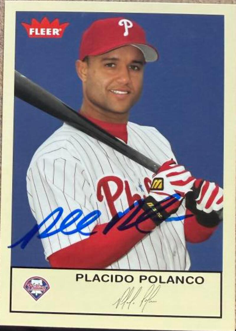 Placido Polanco Signed 2005 Fleer Tradition Baseball Card - Philadelphia Phillies #94