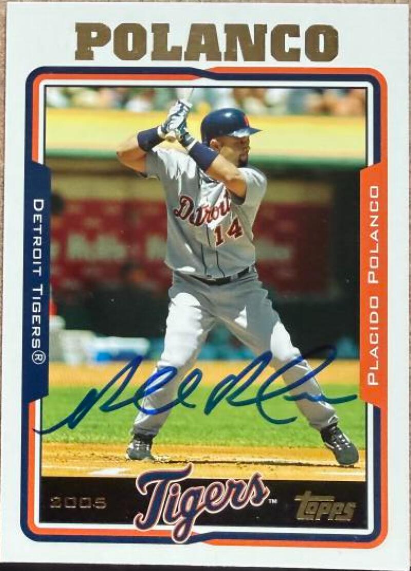 Placido Polanco Signed 2005 Topps Updates & Highlights Baseball Card - Detroit Tigers #UH33