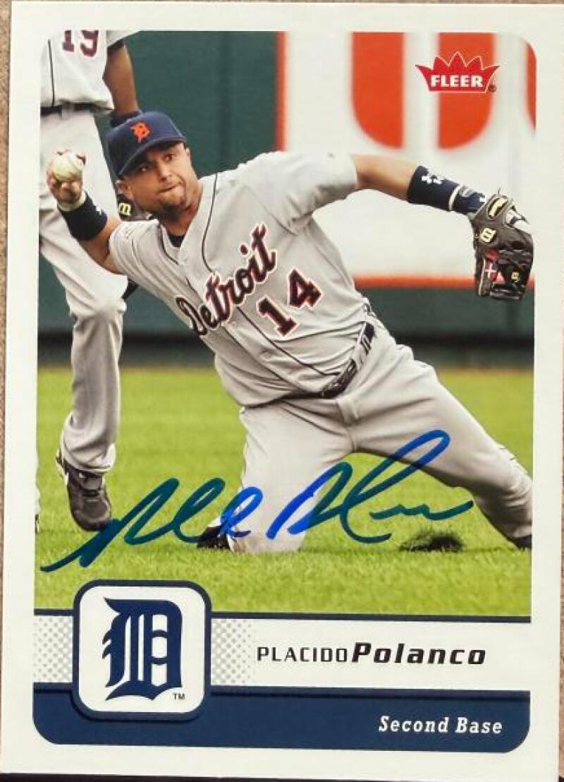 Placido Polanco Signed 2006 Fleer Baseball Card - Detroit Tigers #355