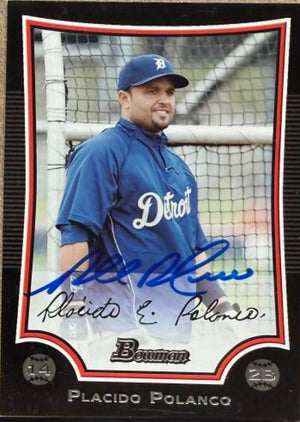 Placido Polanco Signed 2009 Bowman Baseball Card - Detroit Tigers #36