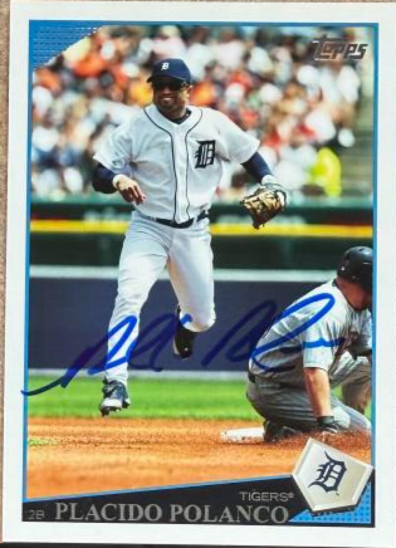 Placido Polanco Signed 2009 Topps Baseball Card - Detroit Tigers #599