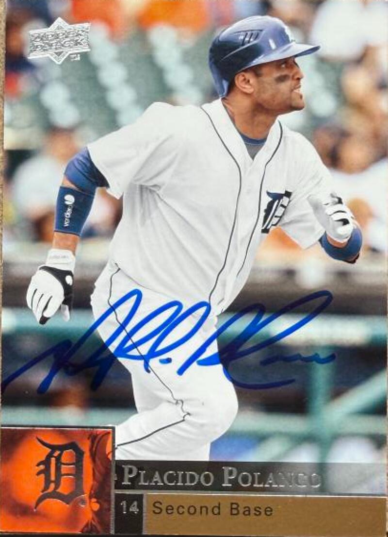 Placido Polanco Signed 2009 Upper Deck Baseball Card - Detroit Tigers #637