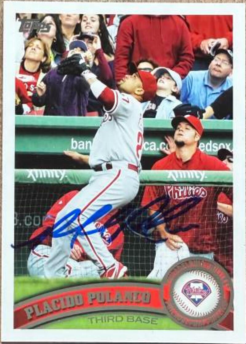 Placido Polanco Signed 2011 Topps Baseball Card - Philadelphia Phillies #89
