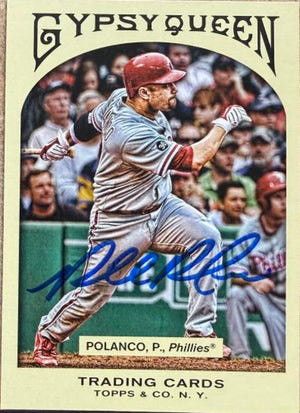 Placido Polanco Signed 2011 Topps Gypsy Queen Baseball Card - Philadelphia Phillies #342 SP