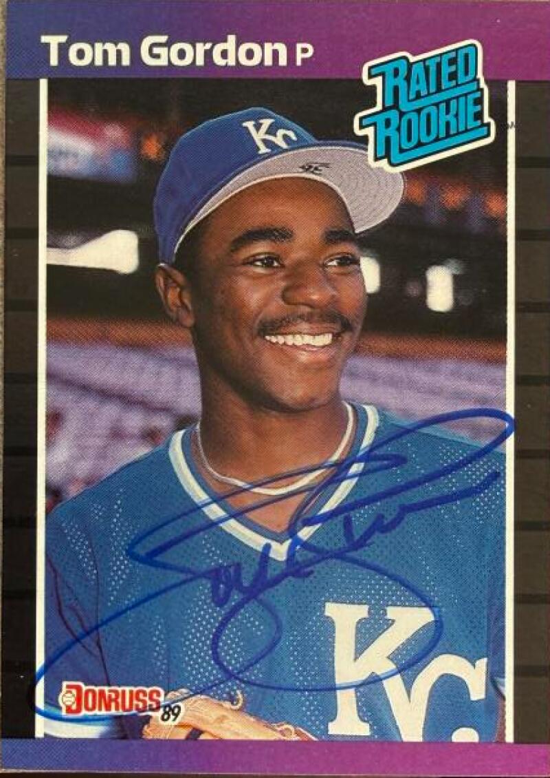 Tom Gordon Signed 1989 Donruss RR, RC Baseball Card - Kansas City Royals #45