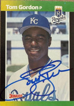 Tom Gordon Signed 1989 Donruss Baseball's Best Baseball Card - Kansas City Royals #287