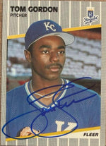 Tom Gordon Signed 1989 Fleer RC Baseball Card - Kansas City Royals #284