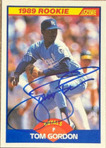 Tom Gordon Signed 1989 Score RP, RC Baseball Card - Kansas City Royals #634