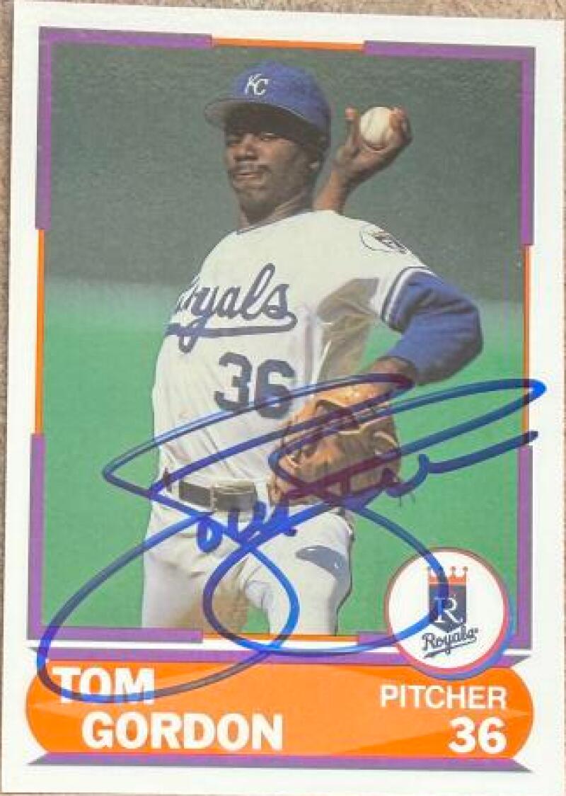 Tom Gordon Signed 1989 Score Young Superstars II Baseball Card - Kansas City Royals #2