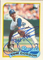 Tom Gordon Signed 1989 Topps Traded XRC Baseball Card - Kansas City Royals #38T