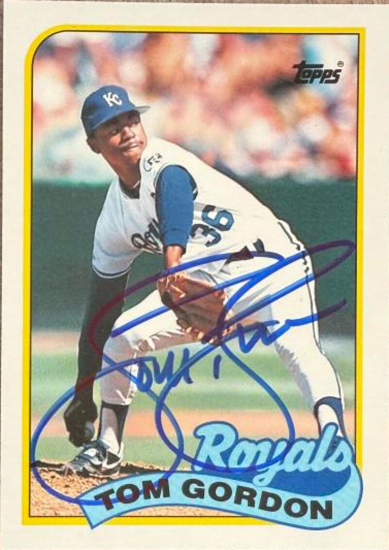 Tom Gordon Signed 1989 Topps Traded XRC Baseball Card - Kansas City Royals #38T