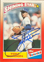 Tom Gordon Signed 1990 Topps Bazooka Shining Stars Baseball Card - Kansas City Royals #21