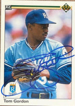 Tom Gordon Signed 1990 Upper Deck # 365 Baseball Card - Kansas City Royals