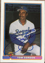Tom Gordon Signed 1991 Bowman Baseball Card - Kansas City Royals #311
