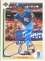Tom Gordon Signed 1991 Upper Deck Baseball Card - Kansas City Royals #431