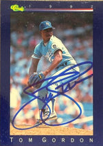 Tom Gordon Signed 1992 Classic Baseball Card - Kansas City Royals #82