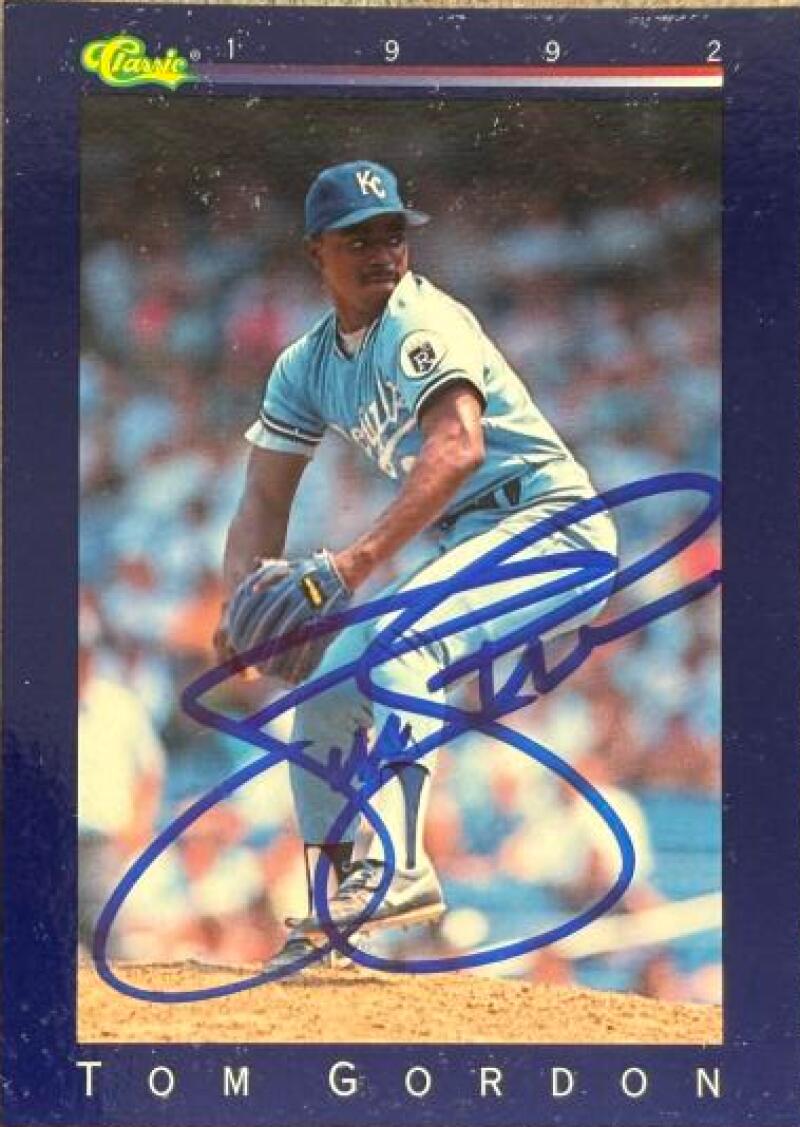Tom Gordon Signed 1992 Classic Baseball Card - Kansas City Royals #82
