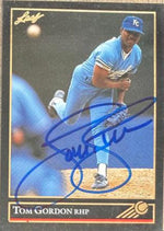 Tom Gordon Signed 1992 Leaf Black Gold Baseball Card - Kansas City Royals #68