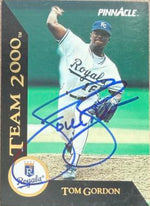Tom Gordon Signed 1992 Pinnacle - Team 2000 Baseball Card - Kansas City Royals #58