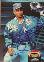 Tom Gordon Signed 1992 Stadium Club Baseball Card - Kansas City Royals #388