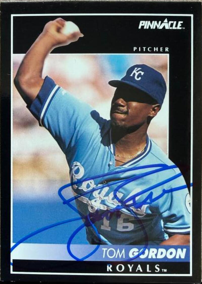 Tom Gordon Signed 1992 Pinnacle Baseball Card - Kansas City Royals #238
