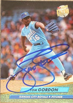 Tom Gordon Signed 1992 Fleer Ultra Baseball Card - Kansas City Royals #370