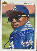 Tom Gordon Signed 1992 Upper Deck Baseball Card - Kansas City Royals #476