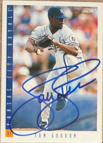 Tom Gordon Signed 1993 Score Baseball Card - Kansas City Royals #184