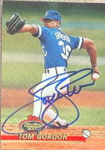 Tom Gordon Signed 1993 Stadium Club Baseball Card - Kansas City Royals #523
