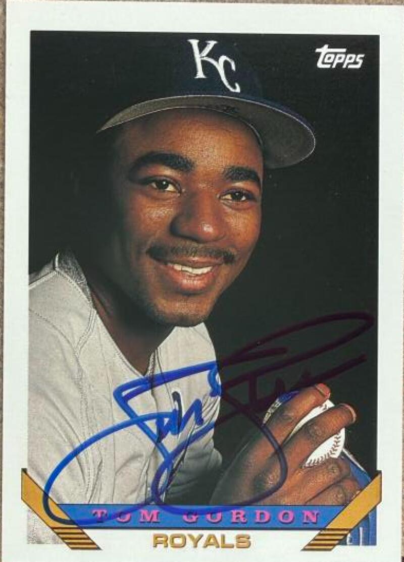 Tom Gordon Signed 1993 Topps Baseball Card - Kansas City Royals #611