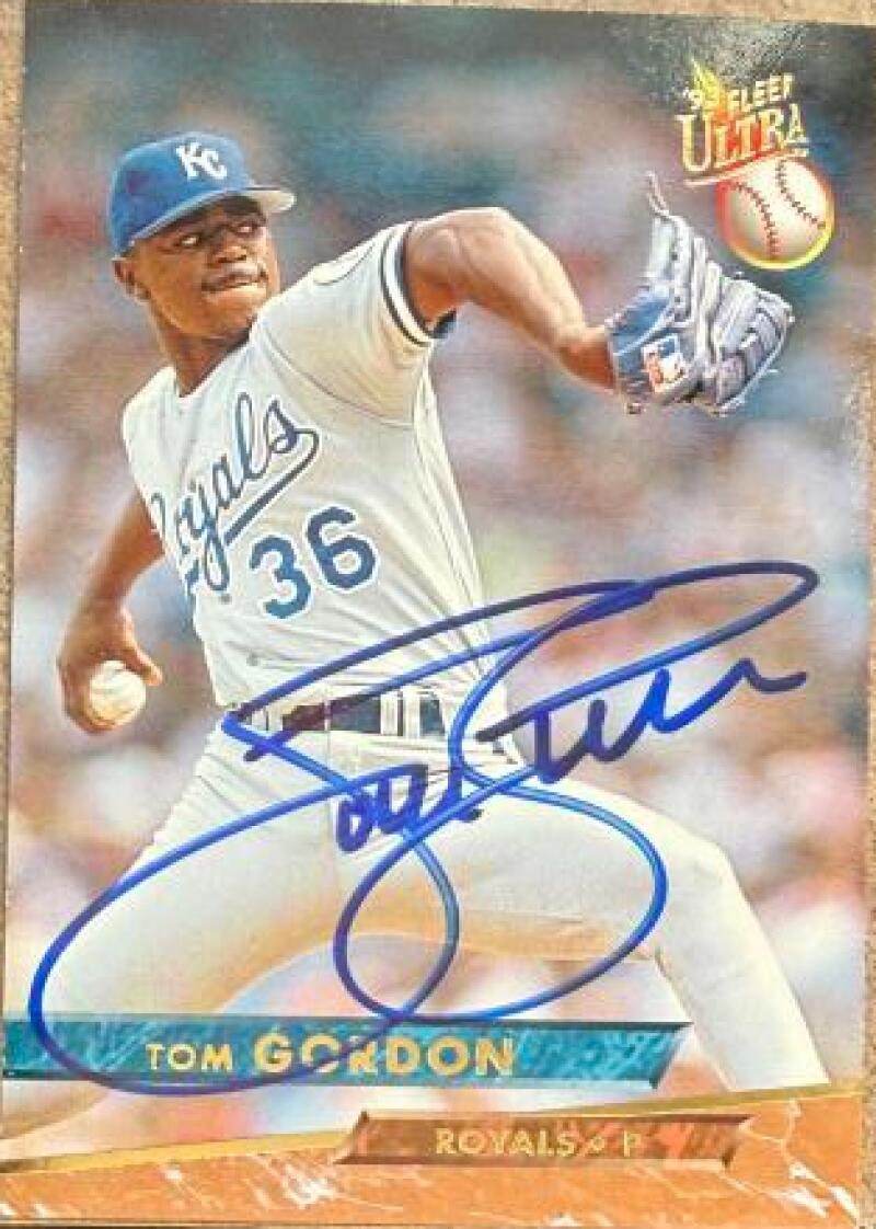 Tom Gordon Signed 1993 Fleer Ultra Baseball Card - Kansas City Royals #207