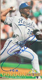Tom Gordon Signed 1994 Fleer Extra Bases Baseball Card - Kansas City Royals #88