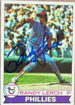Randy Lerch Signed 1979 Topps Burger King Baseball Card - Philadelphia Phillies #8