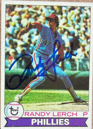 Randy Lerch Signed 1979 Topps Burger King Baseball Card - Philadelphia Phillies #8